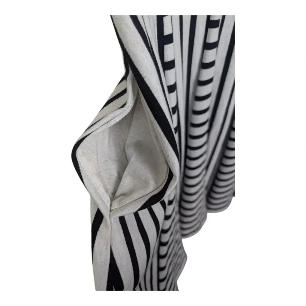 Anthropologie Saturday Sunday Striped Dress, Fit and Flare, Black & White, Sz L - Picture 5 of 11